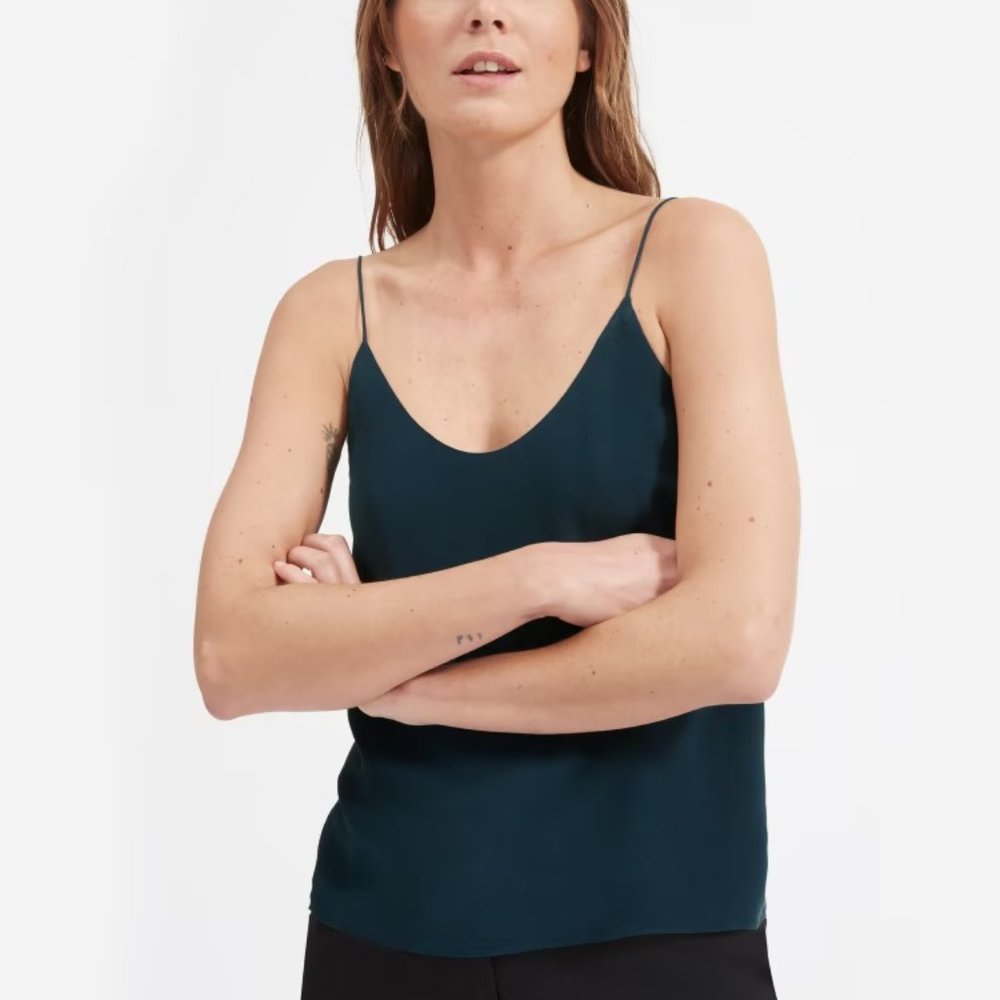 Everlane The Washable Clean Silk Cami Midnight